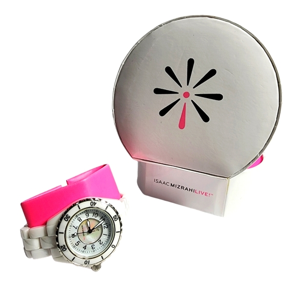 Isaac Mizrahi white Mable watch #001 - Picture 5 of 12